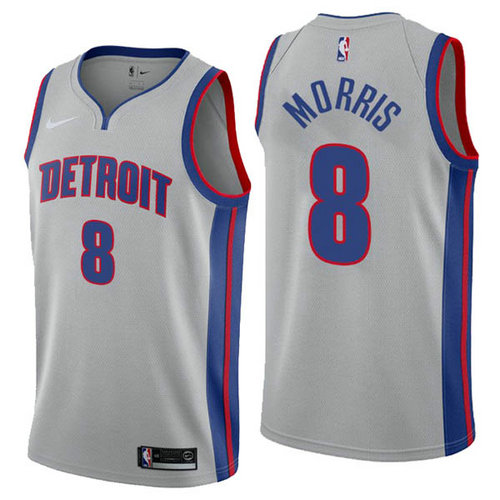 Camiseta Markieff Morris 8 Detroit Pistons 2019-20 gris Hombre