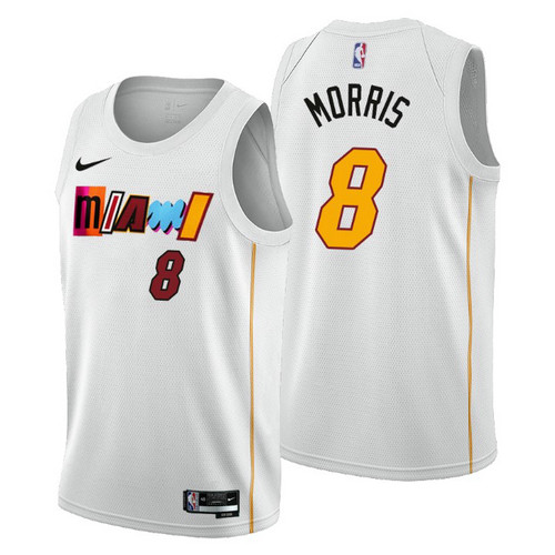 Camiseta Markieff Morris 8 Miami Heat 2022-2023 City Edition blanco Hombre
