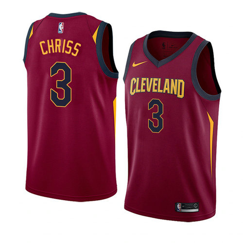 Camiseta Marquese Chriss 3 Cleveland Cavaliers Icon 2018 Rojo Hombre