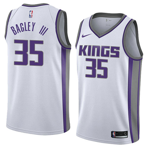 Camiseta Marvin Bagley III 35 Sacramento Kings Association 2018 Blanco Hombre