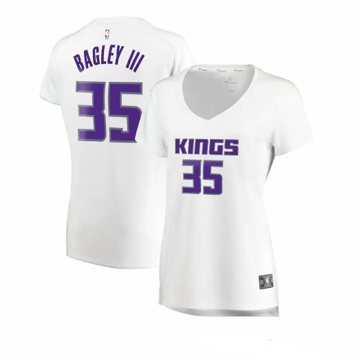 Camiseta Marvin Bagley III 35 Sacramento Kings association edition Blanco Mujer