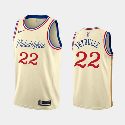 Camiseta Matisse Thybulle 22 Philadelphia 76ers 2019-20 Ciudad Crema Blanco Hombre