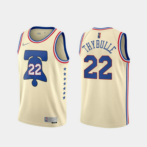 Camiseta Matisse Thybulle 22 Philadelphia 76ers 2020-21 Earned Edition blanco lechoso Hombre