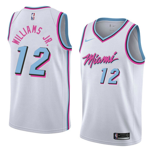 Camiseta Matt Williams JR. 12 Miami Heat Ciudad 2018 Blanco Hombre