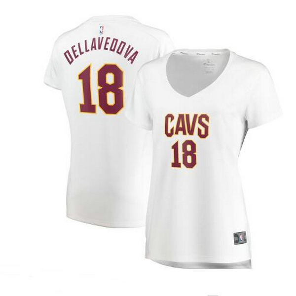 Camiseta Matthew Dellavedova 18 Cleveland Cavaliers association edition Blanco Mujer