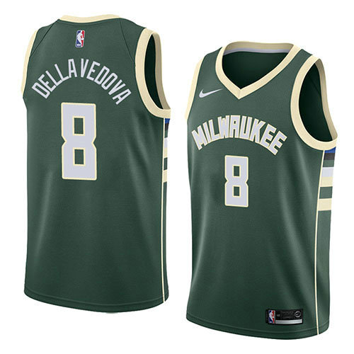 Camiseta Matthew Dellavedova 8 Milwaukee Bucks Icon 2018 Verde Hombre
