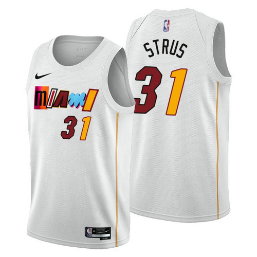 Camiseta Max Strus 31 Miami Heat 2022-2023 City Edition blanco Hombre