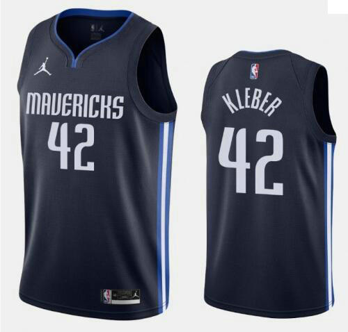 Camiseta Maxi Kleber 42 Dallas Mavericks 2020-21 Statement Edition Swingman azul marino Hombre
