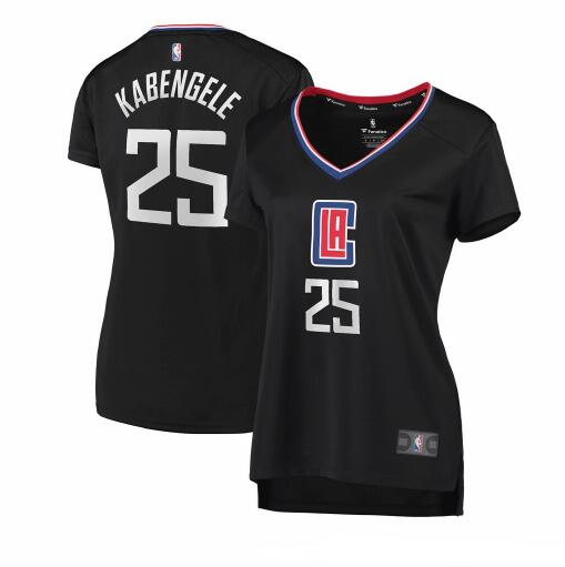 Camiseta Mfiondu Kabengele 25 Los Angeles Clippers statement edition Negro Mujer