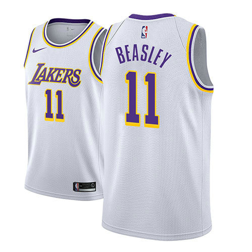 Camiseta Michael Beasley 11 Los Angeles Lakers Association 2018-19 Blanco Hombre