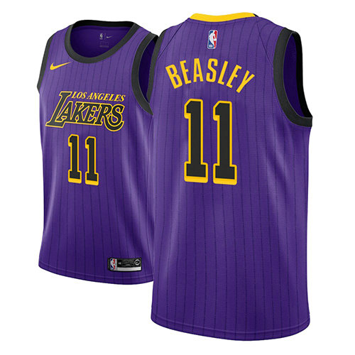 Camiseta Michael Beasley 11 Los Angeles Lakers Ciudad 2018 Púrpura Hombre