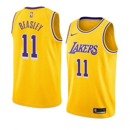 Camiseta Michael Beasley 11 Los Angeles Lakers Icon 2018-19 Amarillo Hombre