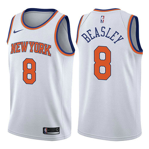 Camiseta Michael Beasley 8 New York Knicks Association 2017-18 Blanco Hombre