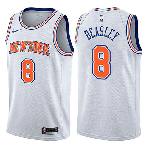 Camiseta Michael Beasley 8 New York Knicks Statement 2017-18 Blanco Hombre