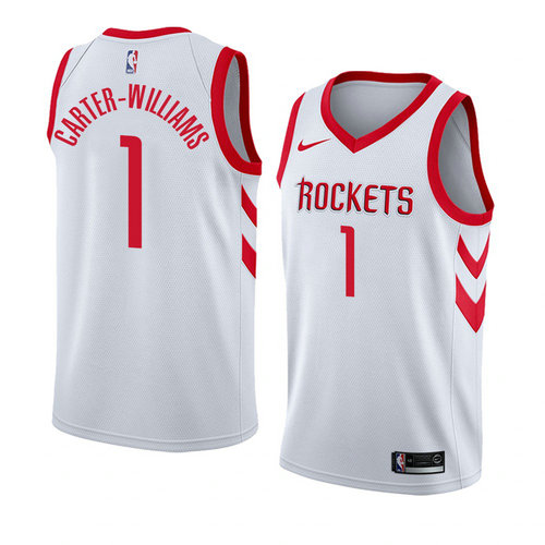 Camiseta Michael Carter Williams 1 Houston Rockets Association 2017-18 Blanco Hombre