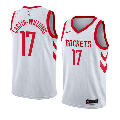 Camiseta Michael Carter Williams 1 Houston Rockets Association 2018 Blanco Hombre