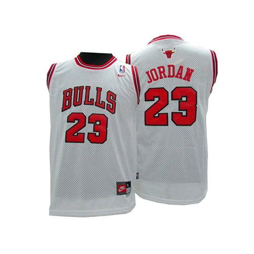 Camiseta Michael Jordan 23 Chicago Bulls Blanco Nino