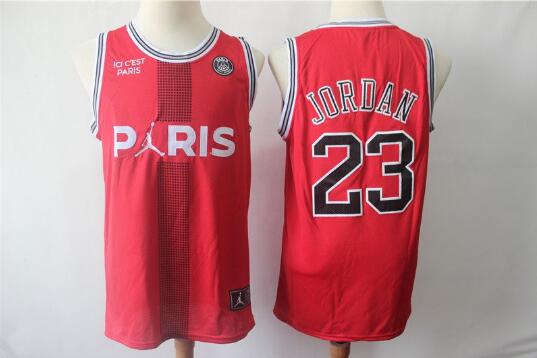 Camiseta Michael Jordan 23 Paris Saint Germain Baloncesto rojo Hombre
