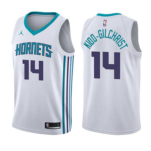 Camiseta Michael Kidd-Gilchrist 14 Charlotte Hornets Association 2017-18 Blanco Hombre