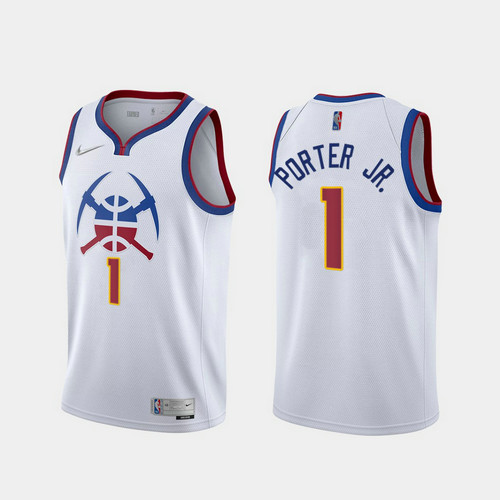 Camiseta Michael Porter Jr. 1 Denver Nuggets 2020-21 Earned Edition blanco Hombre