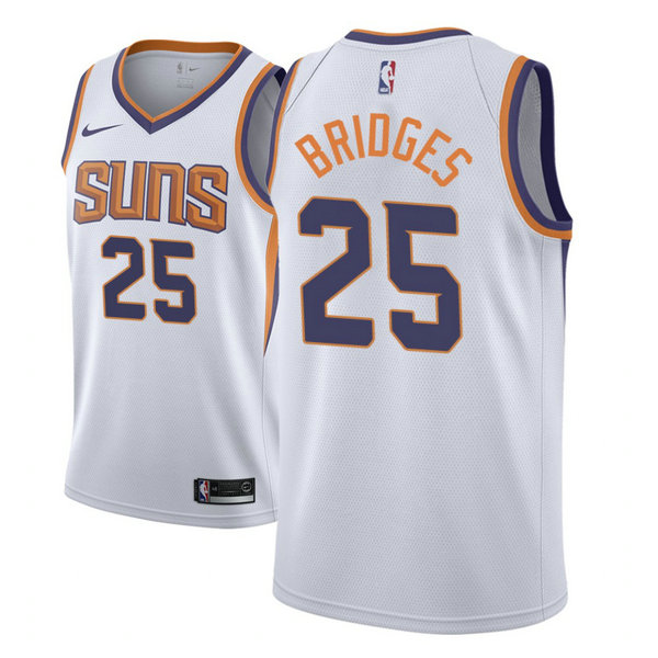 Camiseta Mikal Bridges 25 Phoenix Suns 2020-21 Temporada Statement Bianca Hombre