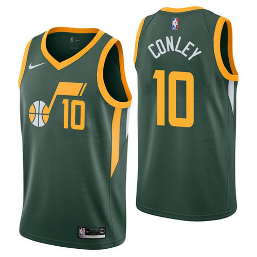 Camiseta Mike Conley 10 Utah Jazz earned 2019 verde Hombre