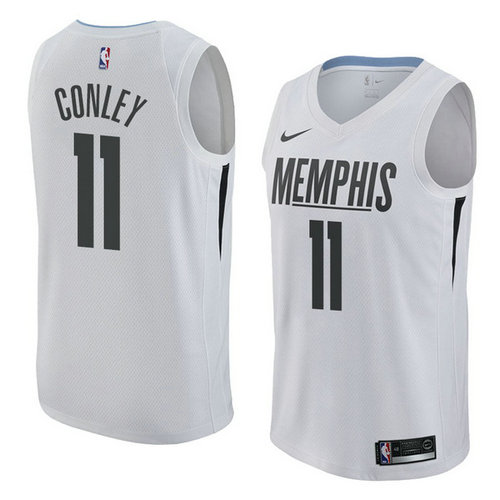 Camiseta Mike_Conley 11 Memphis Grizzlies 2018-2019 blanca Hombre