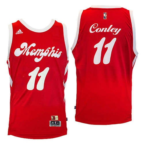 Camiseta Mike Conley 11 Memphis Grizzlies Retro Rojo Hombre
