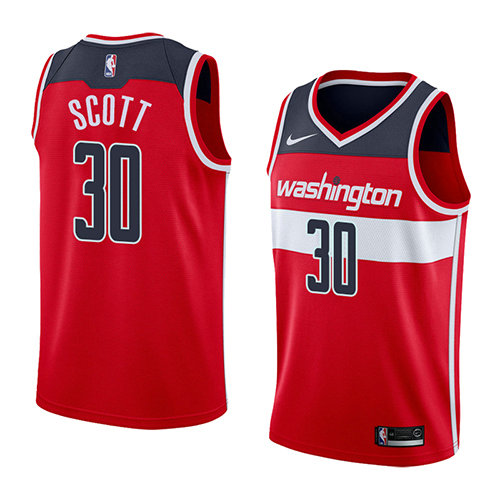 Camiseta Mike Scott 30 Washington Wizards Icon 2018 Rojo Hombre