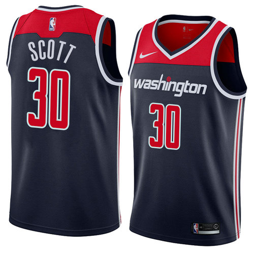 Camiseta Mike Scott 30 Washington Wizards Statement 2018 Negro Hombre