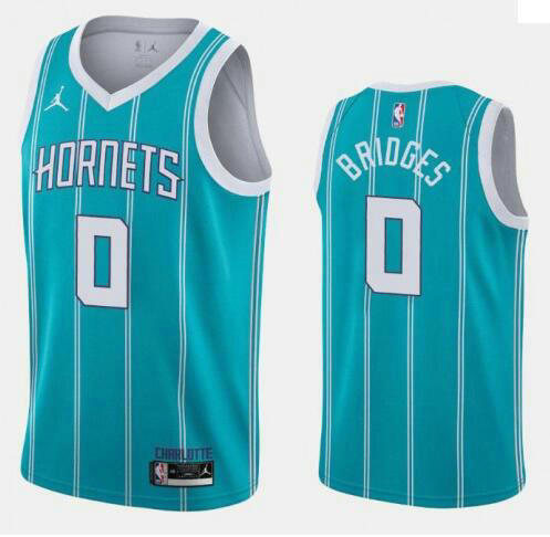 Camiseta Miles Bridges 0 Charlotte Hornets 2020-21 Jordan Brand Icon Edition Swingman azul Hombre