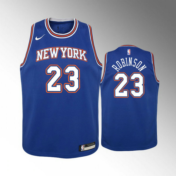 Camiseta Mitchell Robinson 23 New York Knicks Azul Niño