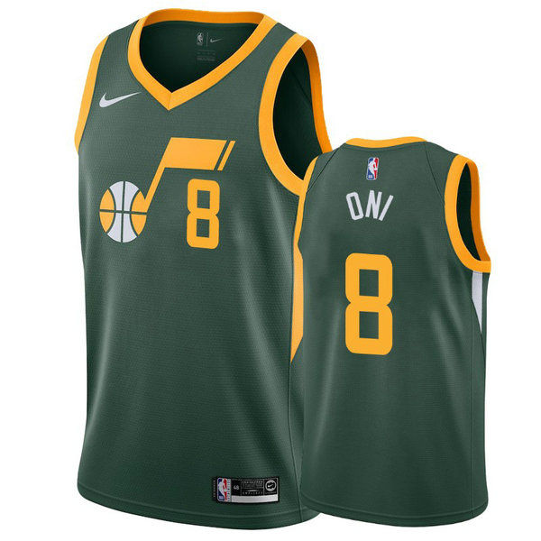 Camiseta Miye Oni 8 Utah Jazz 2020-21 Temporada Statement Verde Hombre