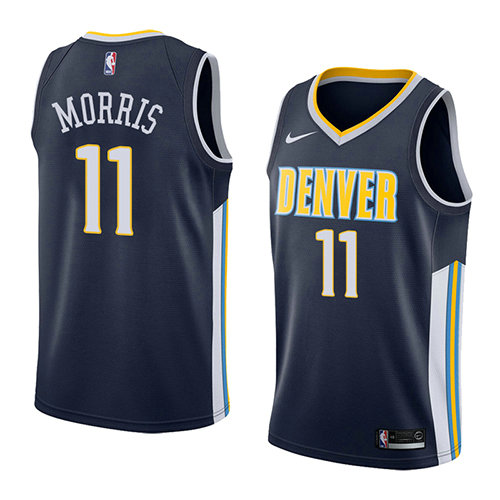 Camiseta Monte Morris 11 Denver Nuggets Icon 2018 Azul Hombre