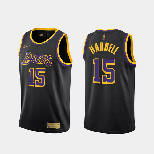 Camiseta Montrezl Harrell 15 Los Angeles Lakers 2020-21 Earned Edition negro Hombre