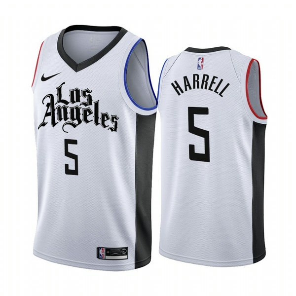 Camiseta Montrezl Harrell 5 Los Angeles Clippers Ciudad Edition 2019-20 Bianca Hombre