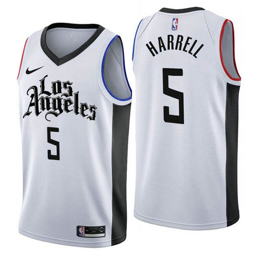 Camiseta Montrezl Harrell 5 Los Angeles Clippers ciudad 2019 blanca Hombre