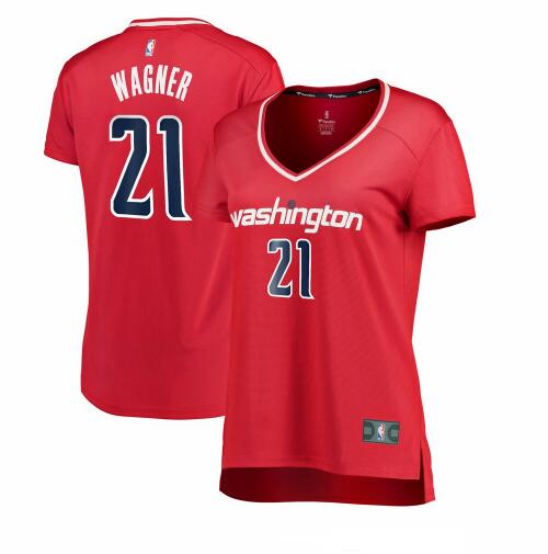 Camiseta Moritz Wagner 21 Washington Wizards icon edition Rojo Mujer