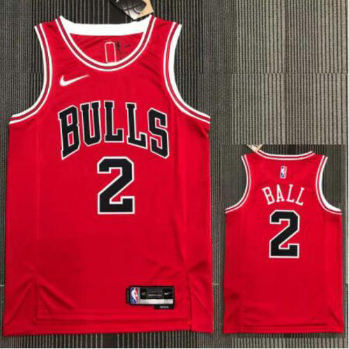 Camiseta NBA BALL 2 Chicago Bulls 21-22 75 aniversario rojo Hombre