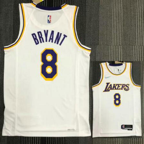 Camiseta NBA BRYANT 8 Los Angeles Lakers 21-22 75 aniversario blanco Hombre