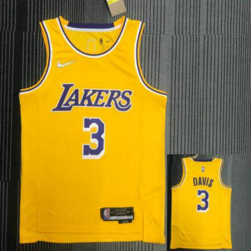Camiseta NBA DAVIS 3 Los Angeles Lakers 21-22 75 aniversario Amarillo Hombre