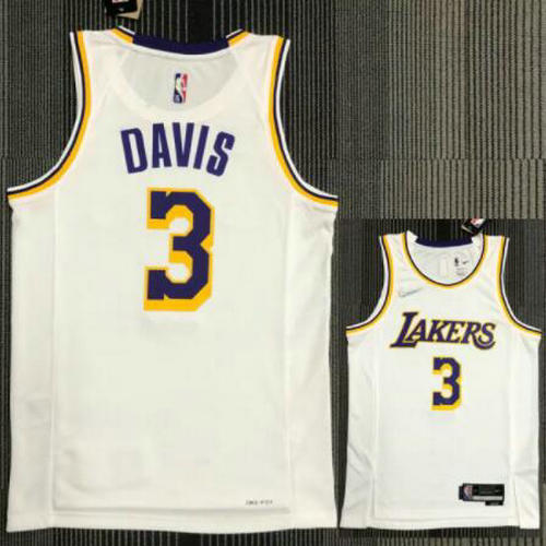 Camiseta NBA DAVIS 3 Los Angeles Lakers 21-22 75 aniversario blanco Hombre