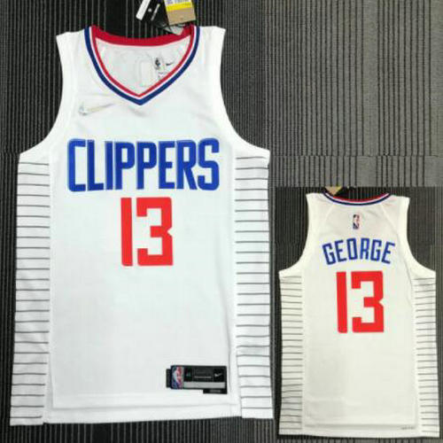 Camiseta NBA GEORGE 13 Los Angeles Clippers 21-22 75 aniversario blanco Hombre