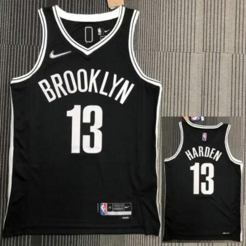 Camiseta NBA HARDEN 13 Brooklyn Nets 21-22 75 aniversario Negro Hombre
