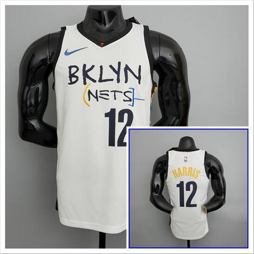 Camiseta NBA Harris 12 Brooklyn Nets NBA blanco Hombre