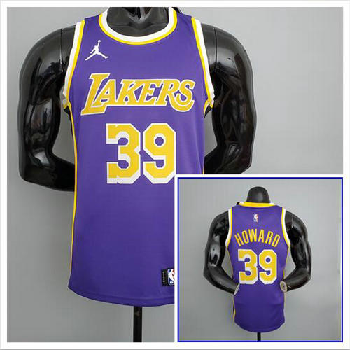 Camiseta NBA Howard 39 Los Angeles Lakers NBA Púrpura Hombre