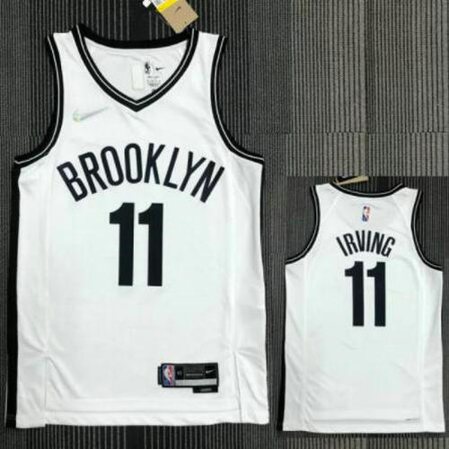 Camiseta NBA IRVING 11 Brooklyn Nets 21-22 75 aniversario blanco Hombre