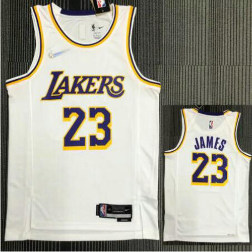 Camiseta NBA JAMES 23 Los Angeles Lakers 21-22 75 aniversario blanco Hombre