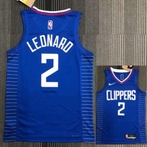 Camiseta NBA LEONARD 2 Los Angeles Clippers 21-22 75 aniversario Azul Hombre