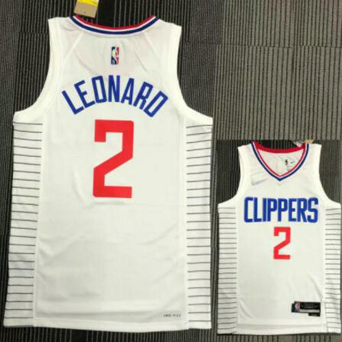 Camiseta NBA LEONARD 2 Los Angeles Clippers 21-22 75 aniversario blanco Hombre